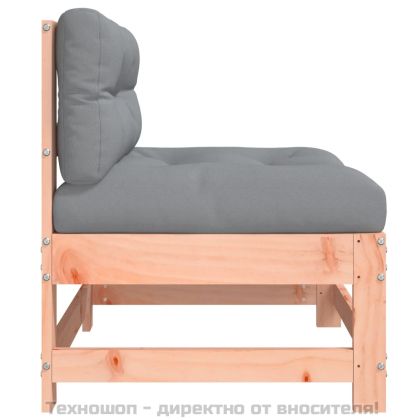 Средни дивани с възглавници, 2 бр, дугласко дърво масив