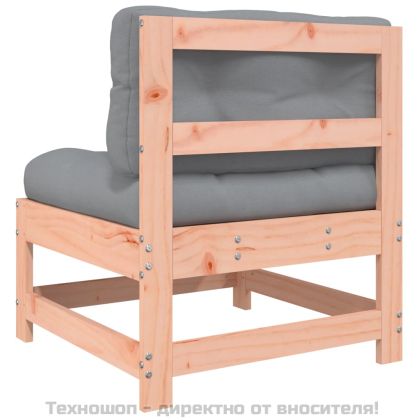 Средни дивани с възглавници, 2 бр, дугласко дърво масив