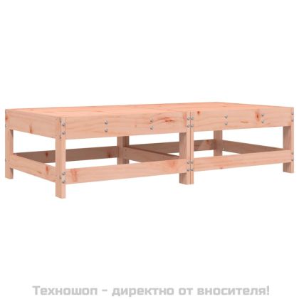 Градински табуретки с възглавници, 2 бр, дугласко дърво масив