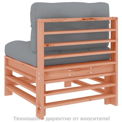 Среден диван с възглавници, дугласко дърво масив