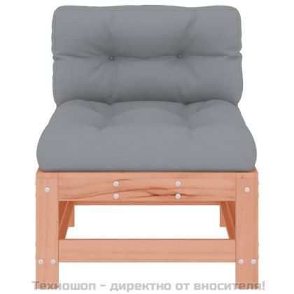 Средни дивани с възглавници, 2 бр, дугласко дърво масив