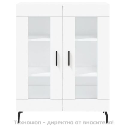 Сайдборд, бял, 69,5x34x90 см, инженерно дърво