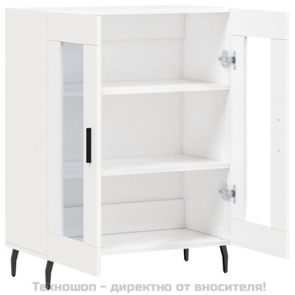 Сайдборд, бял, 69,5x34x90 см, инженерно дърво