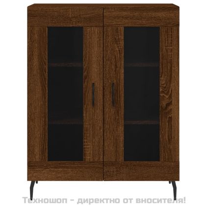 Сайдборд, Кафяв дъб, 69,5x34x90 см, инженерно дърво