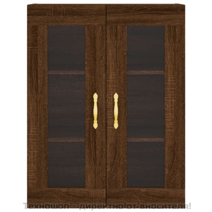 Стенен шкаф кафяв дъб 69,5x34x90 см