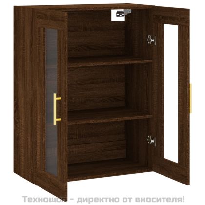 Стенен шкаф кафяв дъб 69,5x34x90 см