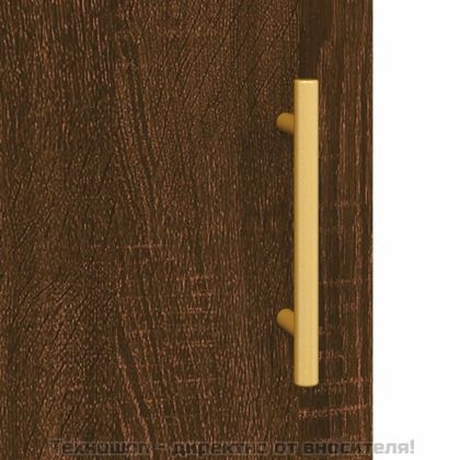 Стенен шкаф кафяв дъб 69,5x34x90 см