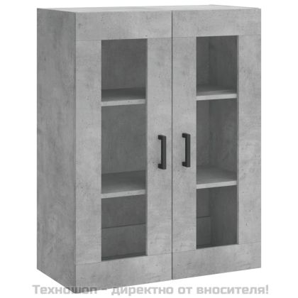 Стенен шкаф бетонно сив 69,5x34x90 см