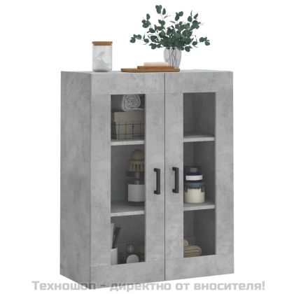 Стенен шкаф бетонно сив 69,5x34x90 см