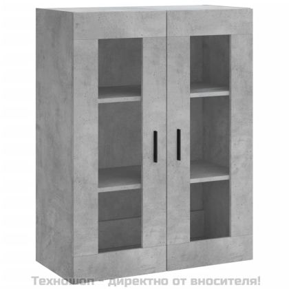 Стенен шкаф бетонно сив 69,5x34x90 см