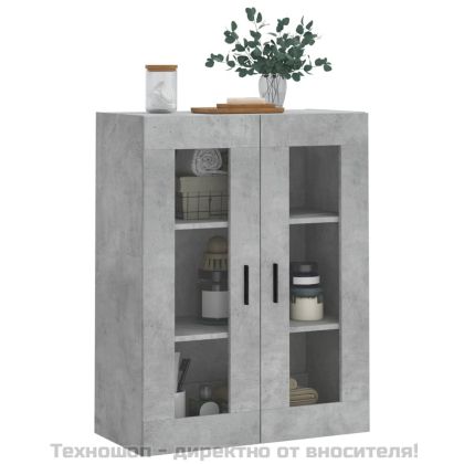 Стенен шкаф бетонно сив 69,5x34x90 см