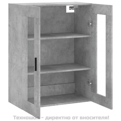 Стенен шкаф бетонно сив 69,5x34x90 см