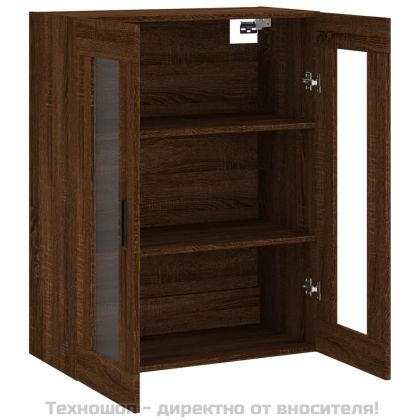 Стенен шкаф кафяв дъб 69,5x34x90 см