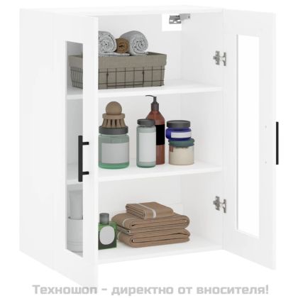 Стенен шкаф бял 69,5x34x90 см