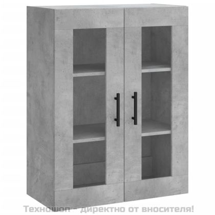 Стенен шкаф бетонно сив 69,5x34x90 см