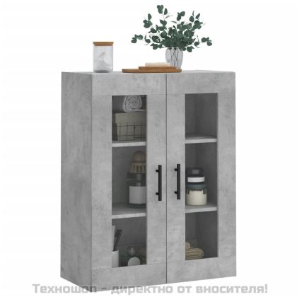 Стенен шкаф бетонно сив 69,5x34x90 см