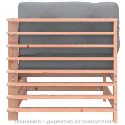 Ъглови дивани с възглавници, 2 бр, дугласко дърво масив