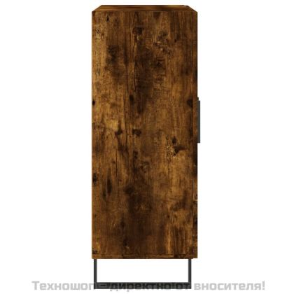 Сайдборд, опушен дъб, 69,5x34x90 см, инженерно дърво