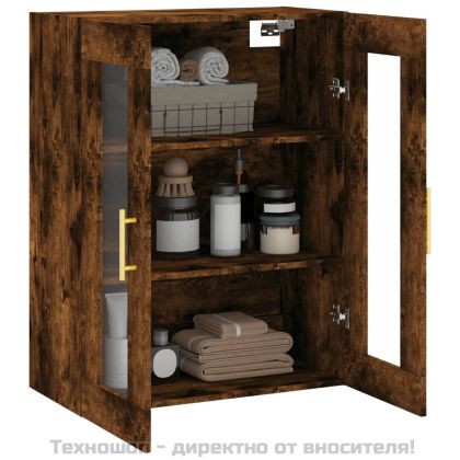 Стенен шкаф опушен дъб 69,5x34x90 см