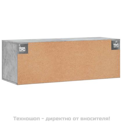 Стенен шкаф, бетонно сив, 100x36,5x35 см, инженерно дърво