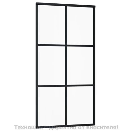 Плъзгаща се врата с механизъм ESG стъкло и алуминий 102x205 см