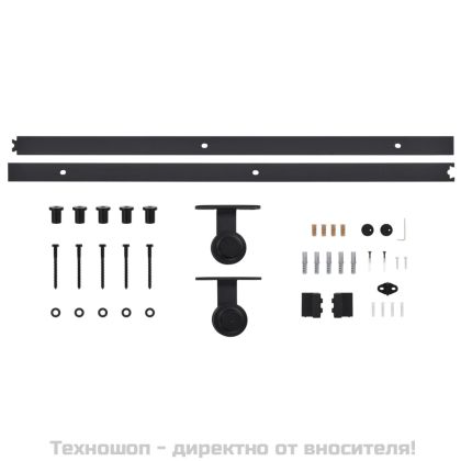 Плъзгаща се врата с механизъм, ESG стъкло и алуминий, 76x205 см