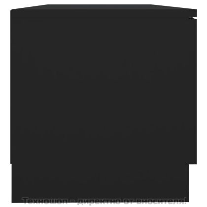 ТВ шкаф, черен, 80x35x36,5 см, инженерно дърво