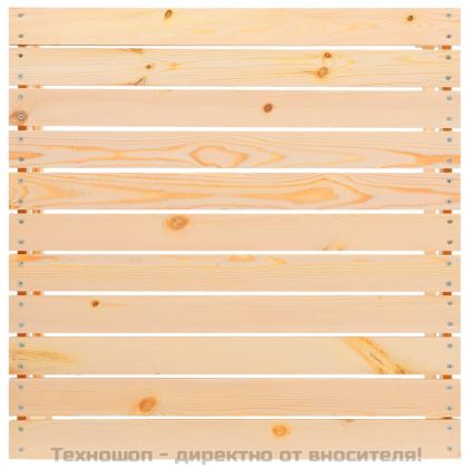 Градински комплект от 3 части с кремави възглавници бор масив