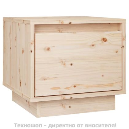 Нощно шкафче, 35x34x32 см, борово дърво масив