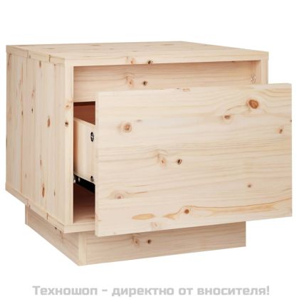 Нощно шкафче, 35x34x32 см, борово дърво масив