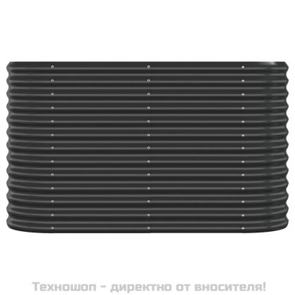 Градинска повдигната леха поцинкована стомана антрацит