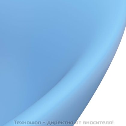 Мивка с преливник лукс овал светлосин мат 58,5x39 см керамика