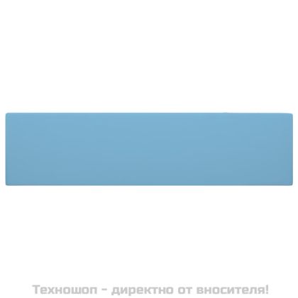 Мивка за баня с преливник, керамична, светлосиня