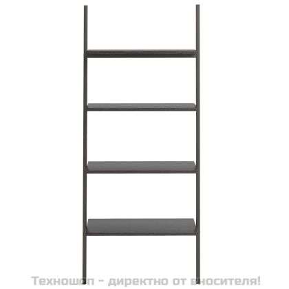 Етажерка стълба с 4 рафта черна 64x34x150,5 см