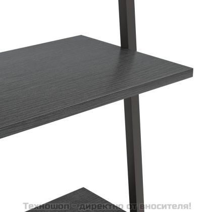 Етажерка стълба с 4 рафта черна 64x34x150,5 см