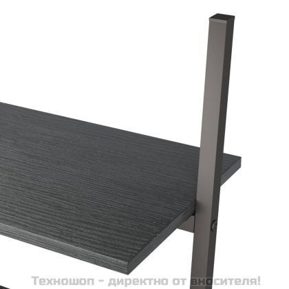 Етажерка стълба с 5 рафта черна 64x34x185,5 см