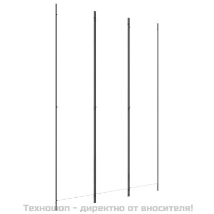 Параван за стая, 3 панела, бял, 150x220 см, плат