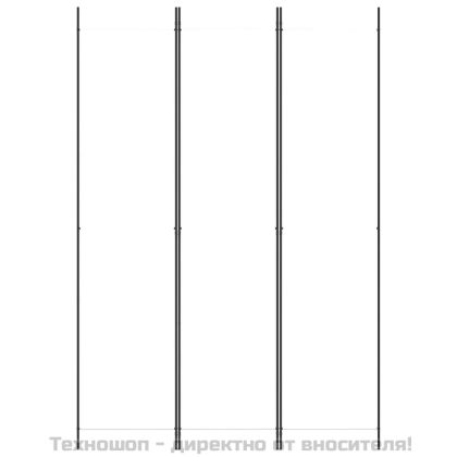 Параван за стая, 3 панела, бял, 150x220 см, плат