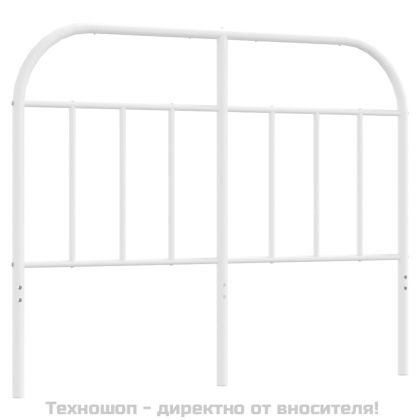 Метална табла за глава, бяла, 120 см