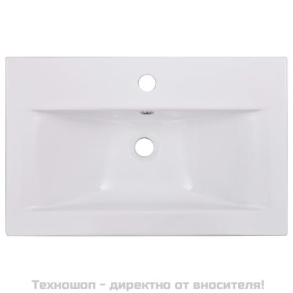 Мивка за вграждане, 61x39,5x18,5 см, керамична, бяла