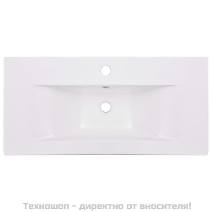 Мивка за вграждане, 81x39,5x18,5 см, керамична, бяла