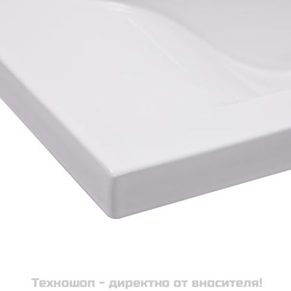 Мивка за вграждане, 81x39,5x18,5 см, керамична, бяла