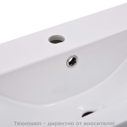 Мивка за вграждане, 81x39,5x18,5 см, керамична, бяла