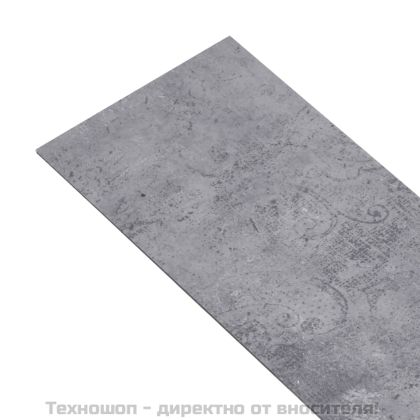 PVC подови дъски 5,02 м² 2 мм самозалепващи циментово сиво