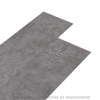 PVC подови дъски 5,02 м² 2 мм самозалепващи бетонно сиво