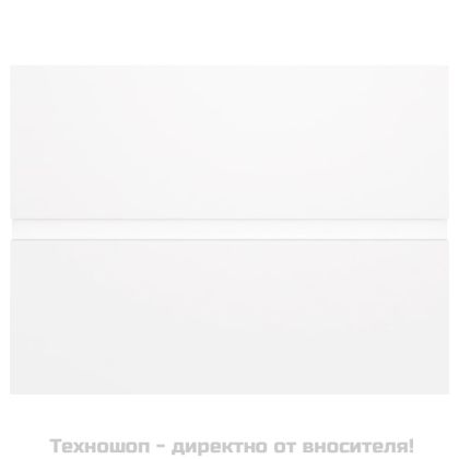 Шкаф за баня с вградена мивка, бял, инженерно дърво