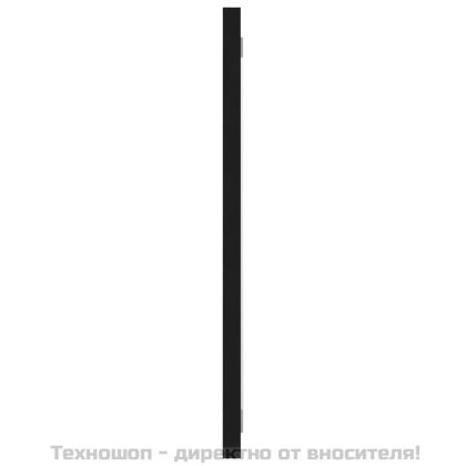 Комплект мебели за баня, черен, инженерно дърво