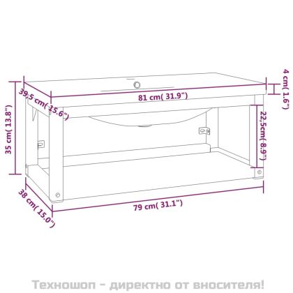 Рамка за мивка за баня с вграден умивалник, бяла, желязна