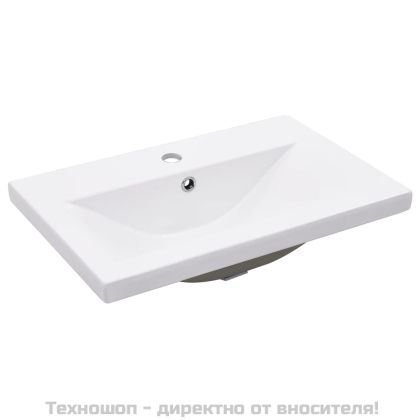 Шкаф за мивка с вградена мивка, опушен дъб, инженерно дърво