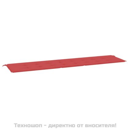 Възглавница за градинска пейка червена 200x50x4 см оксфорд плат